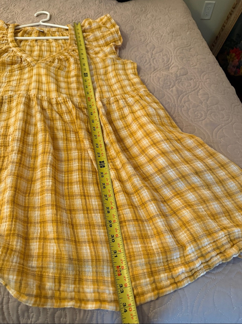 Old Navy Yellow Plaid Sundress All Cotton! (XXL) - Picture 9 of 9